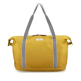 Joules Coast Collection, Unisex, Softside Foldable Packaway Duffle for Travel Or Overnight, Portable, Carry On, One Size, Antique Gold