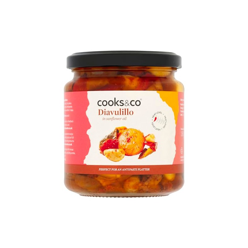 Cooks&Co Grilled Diavulillo Mixed Spicy Vegetables in Oil 280g
