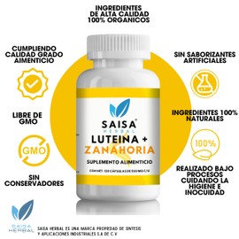 Luteína Y Zanahoria Con 120 Capsulas Saisa Herbal Visión+