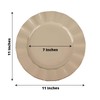 Tableclothsfactory 10 Pack | 11" Taupe Large Hard Plastic Dinner