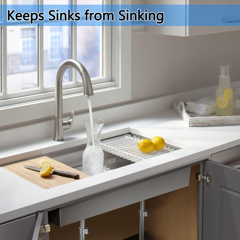Eapele Undermount Sink Brackets, Adjustable Stainless Steel Undermount Sink Support,