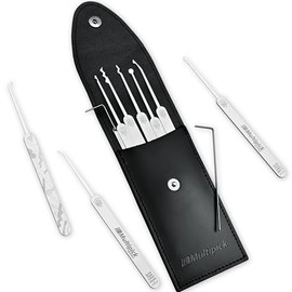 MULTIPICK Lock Picking Tool - [11 Pieces | 0.6 mm] Lockpick Set - Lock Picking Tools - Lock Picking Set Professional - Lockpick Tools - Lock Pick Set & Lock Picking Kit - Lock Picking Set