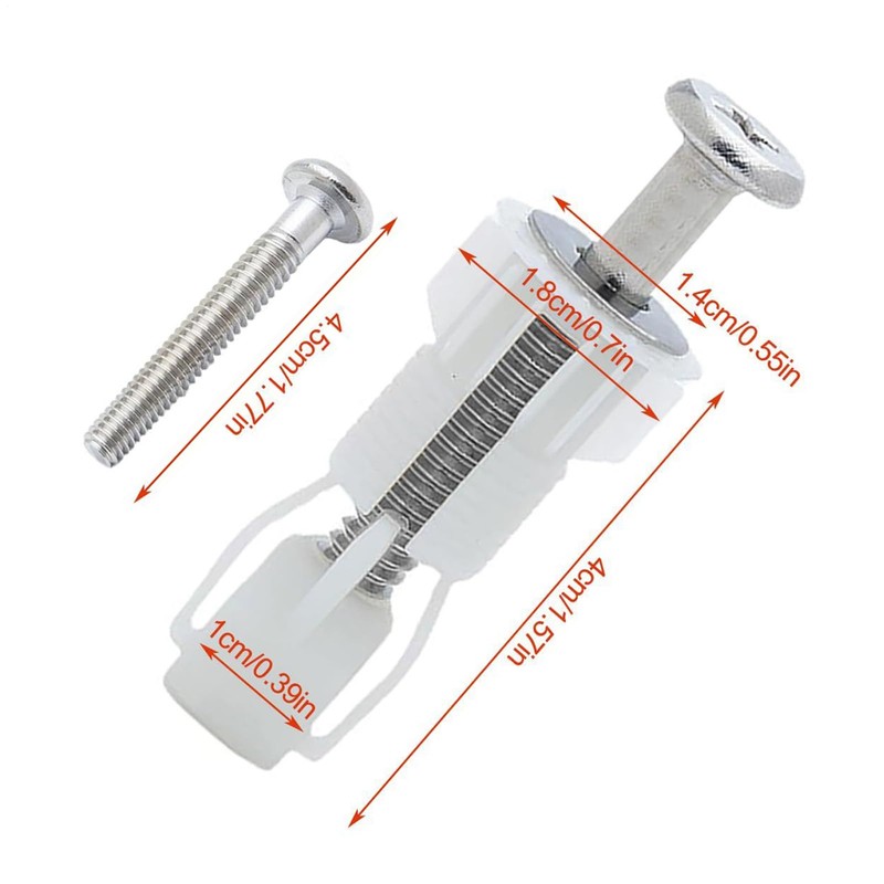 Toilet Seat Screws Replacement Kit, Bathroom Hardware Replacement, Toilet Seat