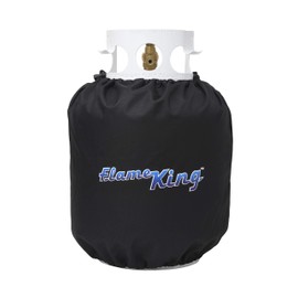 Flame King PTC-01 Propane Tank Cover for 20-lb Cylinders-for Outdoor and Indoor Use, Black