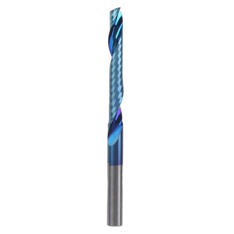 Single Flute Cutter Tungsten Steel Spiral End Mill Straight Shank