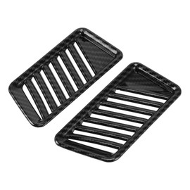 REPAIROCK 1 Set Air Vent Cover AC Outlet Cover Trim for Ford F-150 2021-2024 ABS Carbon Fiber Pattern Black