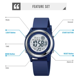 Reloj digital para mujer, con visualización LED, correa de silicona, militar, multifunción, impermeable, con alarma, cronómetro, retroiluminación LED, reloj deportivo al aire última intervensión, Rosa (D Pink)