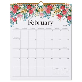 Wall Calendar 2026–2027, Jokotha 18 Monthly Calendar from January 2026 to June 2027, 12"x15", Hanging Hook, Twin-Wire Binding, Floral Design Calendar for Easy Organizing