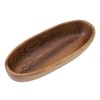 Wooden Serving Tray Easy Cleaning Boat Shape Wooden Food Plate
