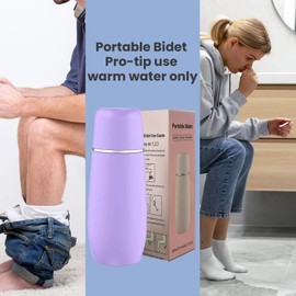 Portable Bidet for Travel - Friendly Handheld Personal - Peri Bottle - with 400ml Capacity, Convenient & Leakproof Design for Personal Hygiene Cleaning - Portable Bidet for Women and Men. (Purple)