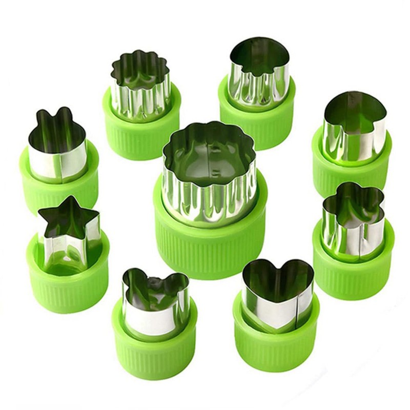 Vegetable Fruit Cutters for Kids, 9 Pcs Sandwich Cookie Cutter