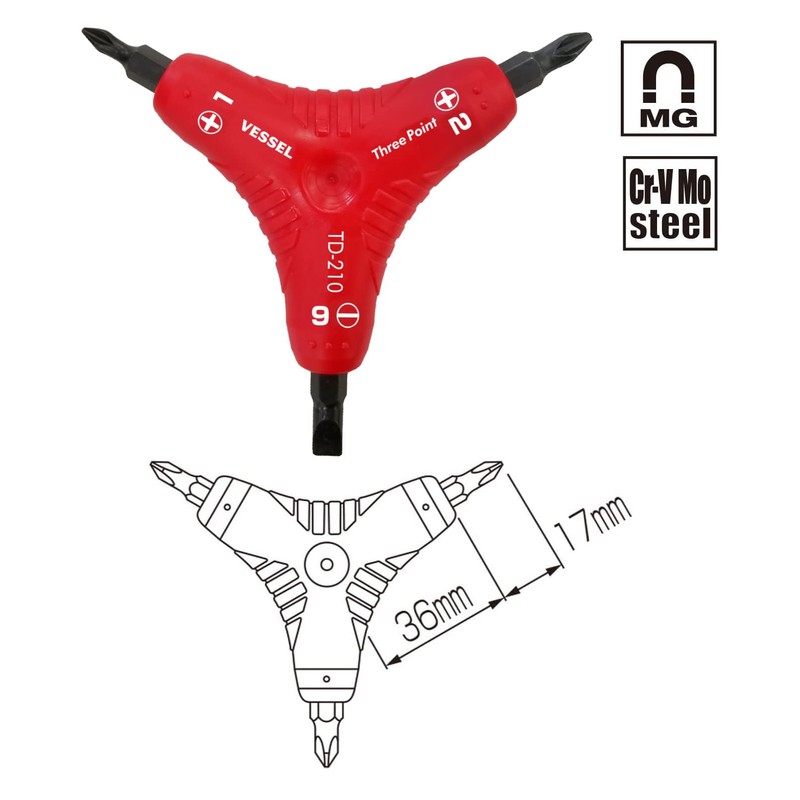 ベッセル(VESSEL) スリーポイントドライバー TD-210