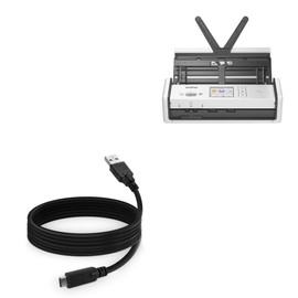 BoxWave Cable Compatible with Brother ADS-1800W Scanner - DirectSync - USB 3.0 A to USB 3.1 Type C, USB C Charge and Sync Cable - 6ft - Black
