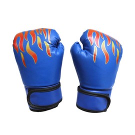 ORIJIRI Punching Gloves Boxing Gloves for Kids Kids Karate Training Breathable Martial Arts PU Leather (blue)