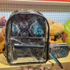 Wdfpideg 2-Pack Clear PVC Backpacks with Quilted Pockets Perfect for