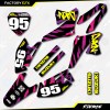 Factory EFX Retro Blk Yel Fierce Racing Graphics Sticker Kit