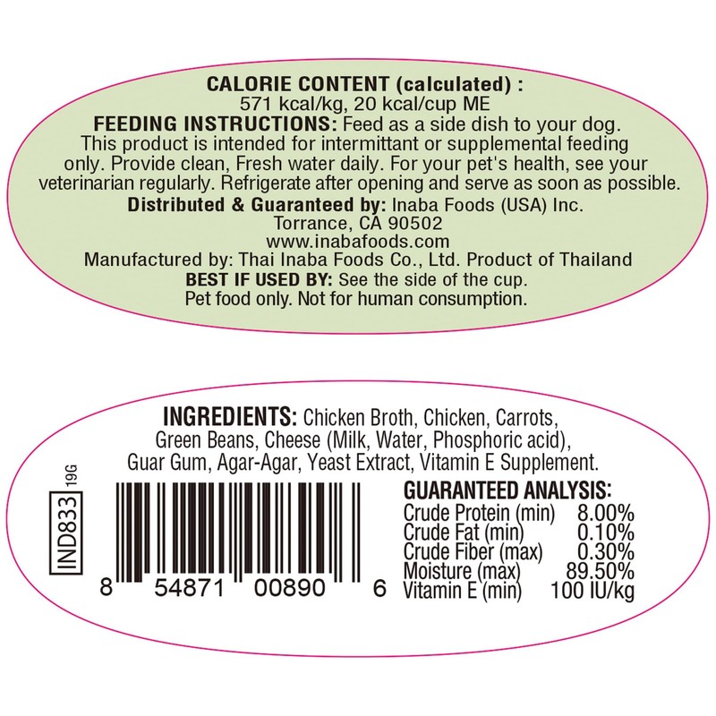 INABA Twins for Dogs, Side Dish/Topper Cups, 1.23 Ounces per
