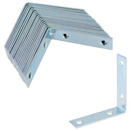20 PCS Metal Corner Braces – Galvanized Steel L-Shaped Angle Brackets for Wood and Shelves (20, 60 x 60mm)