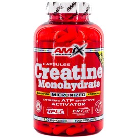 AMIX - Creatine Monohydrate - 220 Capsules - Dietary Supplement - Improves Physical Performance - Ideal for Athletes - 100% Micronized - Muscle Mass Protein