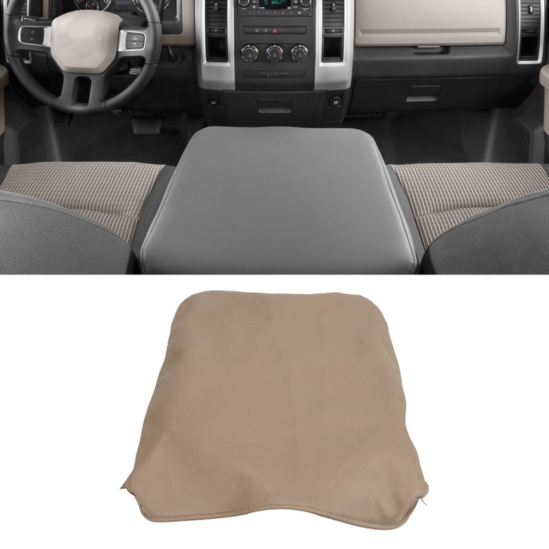 Center Console Armrest Cover Skin Microfiber Leather Replacement for Dodge