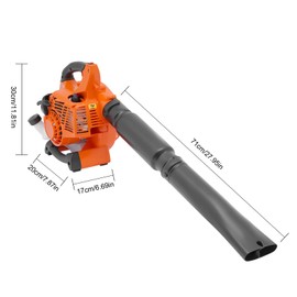 25.4cc 2-Cycle Gas Handheld Leaf Blower Light Gas Blower w/0.4L Fuel Tank, 424CFM 152MPH Low Vibration and Cruise Control Powerful Blowers for Lawn Yard Care-Gifts for Dad (25.4cc 2-Stroke)
