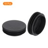 sourcing map 18 Pcs Round Plastic Plug, Black Tubing End