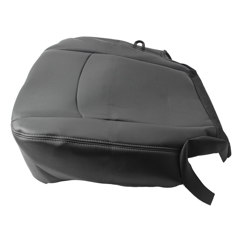 AUTOKAY Driver & Passenger Bottom Perforated Leather Seat Cover for