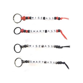 Biker Wise Or Smart A** Key Ring-Luggage Tags-Backpack tags (Smart Black & Silver)