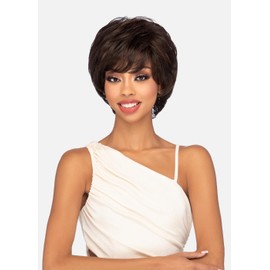 Vivica A. Fox HMB-JAI, Handmade & Hand-tied Wig, Supreme Human Hair Blend, Color 1B Off Black