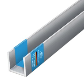 thyssenkrupp U-Profile Made of Pressed Aluminium, Aluminium Profile Rail EN AW-6060 in Various Sizes and Lengths