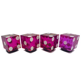 Cyber-Deals Novelty Refrigerator Magnets Featuring Genuine Las Vegas Lake Tahoe Reno Nevada Casino Craps Dice (Purple)