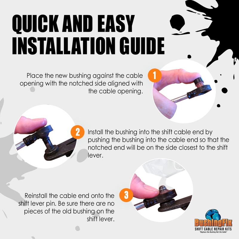 BushingFix BP1Kit - Automatic Transmission Shift Cable Bushing Repair Kit,