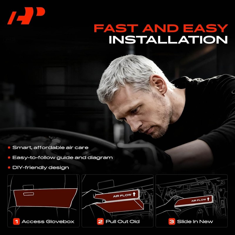 A-Premium Filtro de habitáculo de 2 piezas con carbón activado