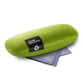 FEFI - Hard case glasses case with felt cover made from recycled PET bottles, Green