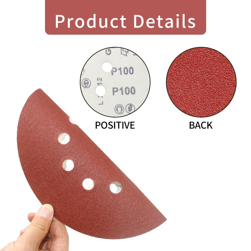 SenmaiTools 20 Pack 9 Inch 10 Hole 180 Grit Hook