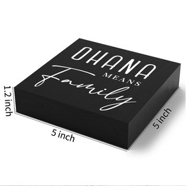 Home Decor Inspirational Wood Sign Desk Decor Farmhouse Rustic Black Wooden Box Sign for Home Family Office Living Room Bedroom Kitchen Shelf Tabletop Centerpieces Counter