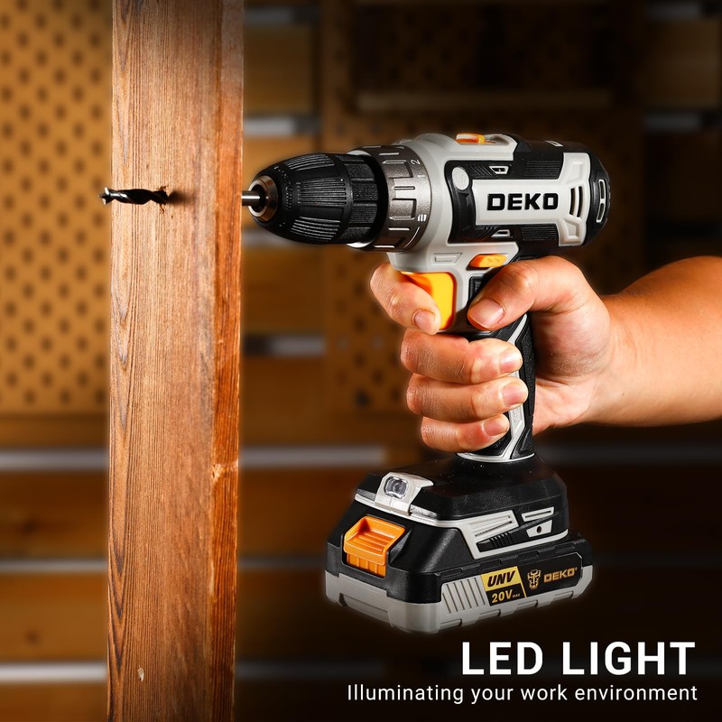Power Drill Cordless: DEKO PRO Cordless Drill 20V Electric Power