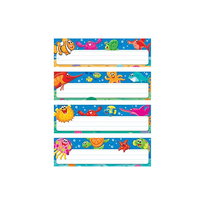 TREND Sea Buddies Desk Toppers Name Plates Variety Pack, 2-7/8"