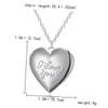 SAFIGLE Jewelry Heart Necklaces Heart Pendant Necklace with Picture inside