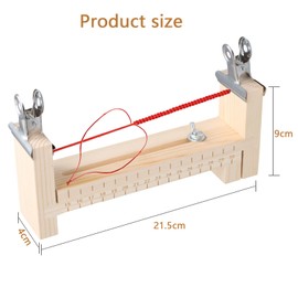 Dewocke Adjustable Paracord Bracelet Jig, Wooden Frame DIY Braiding Tool with 2 Clips for Bracelet Making, Bracelet Paracord Maker, Latching Aid for Paracord, Collars and Bracelets