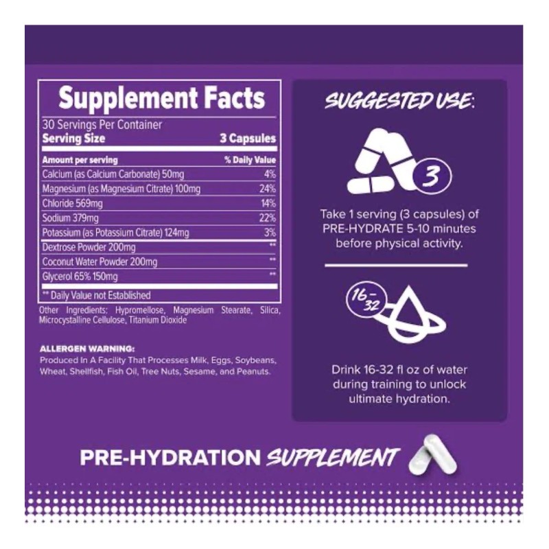 Electrolitos Y Glicerol Cpsulas Hidratacin Sin Sabor