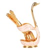 6Pcs Coffee Dessert Fork Set Metal Swan Base Holder Dessert
