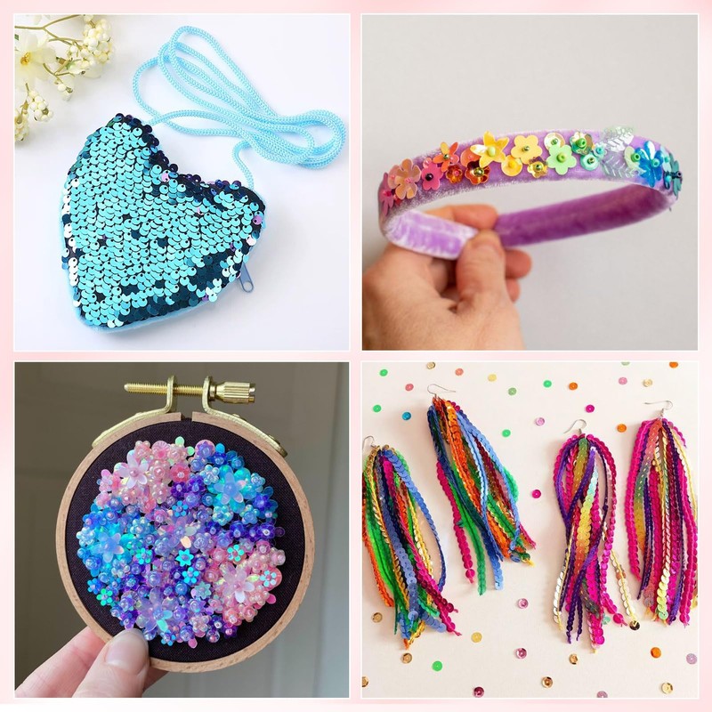 Magibeads Chunky Nail Art Glitter Star Sequins 6mm Confetti Glitter