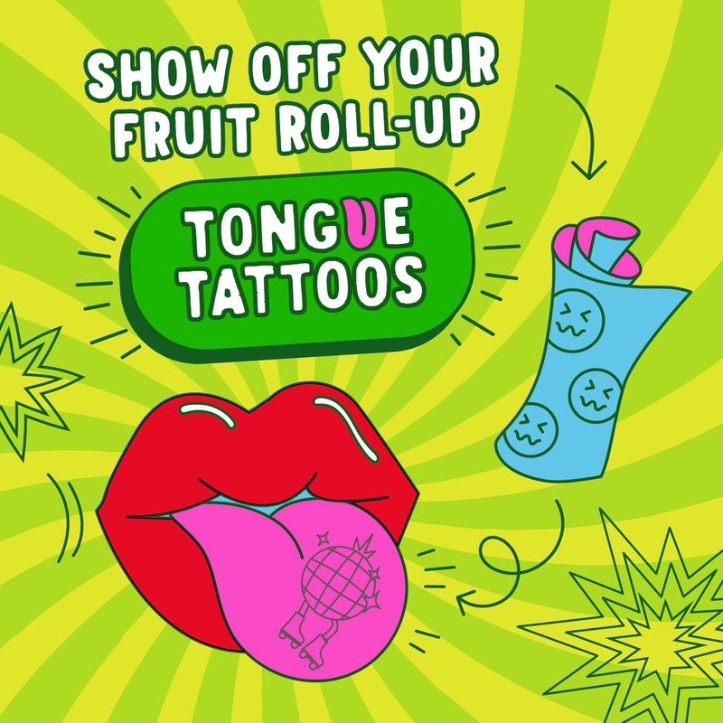 Fruit Roll-Ups Sour Fruit Flavored Snacks, Blue Razzberry & Berry