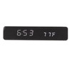 Black Wood Clock Digital Decoration White Light Wooden LED Clock