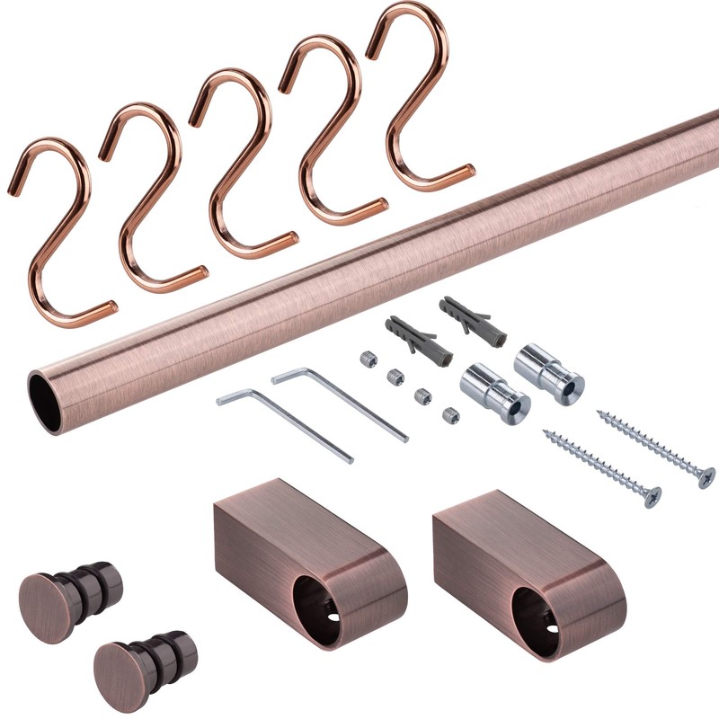 Gedotec Design Kitchen Railing Wall Rail System | Brass Bronze