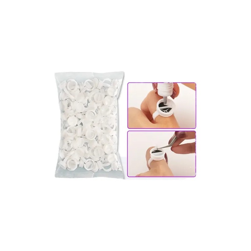 500 Piezas De Anillo Para Pigmento De Pestañas,cejas.belleza