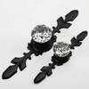 ESreake Drawer Dresser Knobs Pull Handles,Large Size Black Diamond Clear