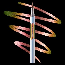 UCANBE Chameleon Liquid Eyeliner - Gold Pink Purple, Multi-Chrome Metallic Shift Eyeliner, Waterproof Glitter Eyeliner with Soft Fine Tip for Multi-Dimensional Eye Looks