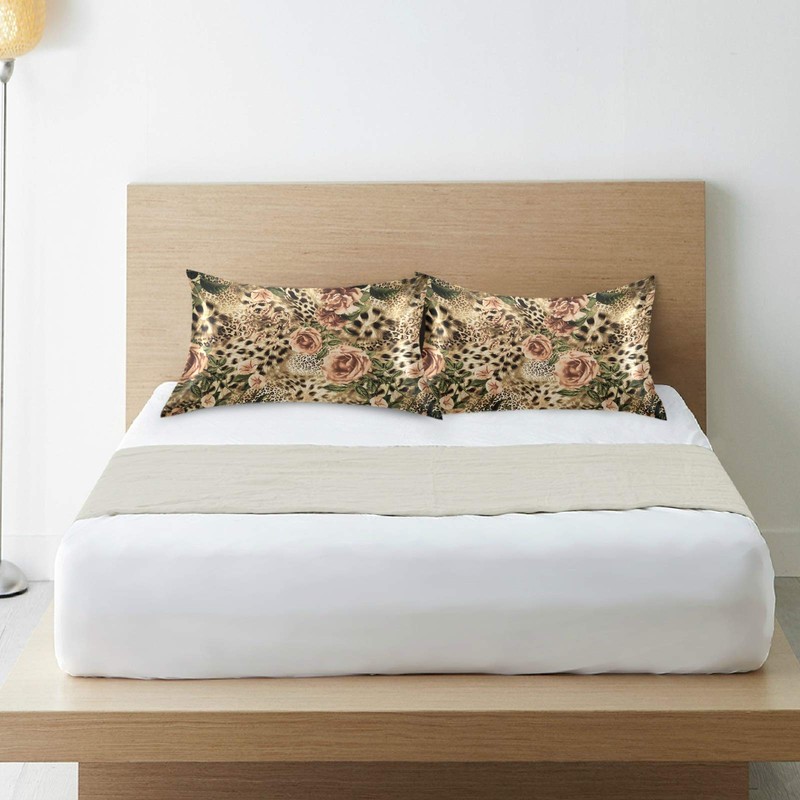 Satin Pillowcase for Hair and Skin, Queen Size Animal Tiger